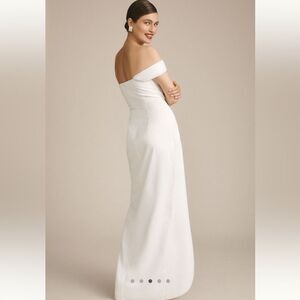 bhldn hayden strapless stretch crepe midi dress Bhldn Hayden Strapless Midi Dress In Beige - 29% Off